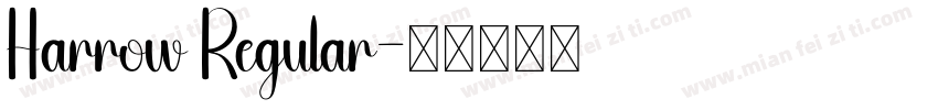 Harrow Regular字体转换